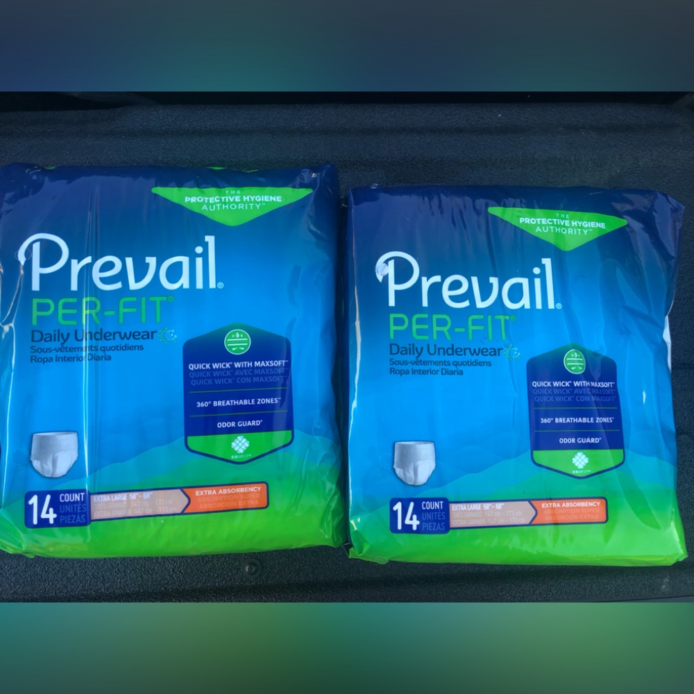 Prevail Per-Fit Pull-Up Daily Adult Disposable Underwear, Extra Absorbency 2 p…